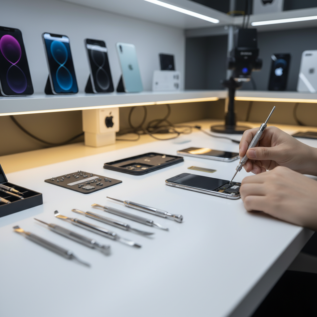 Apple repair near me Pune expert fixing iPhone screen at doorstep service