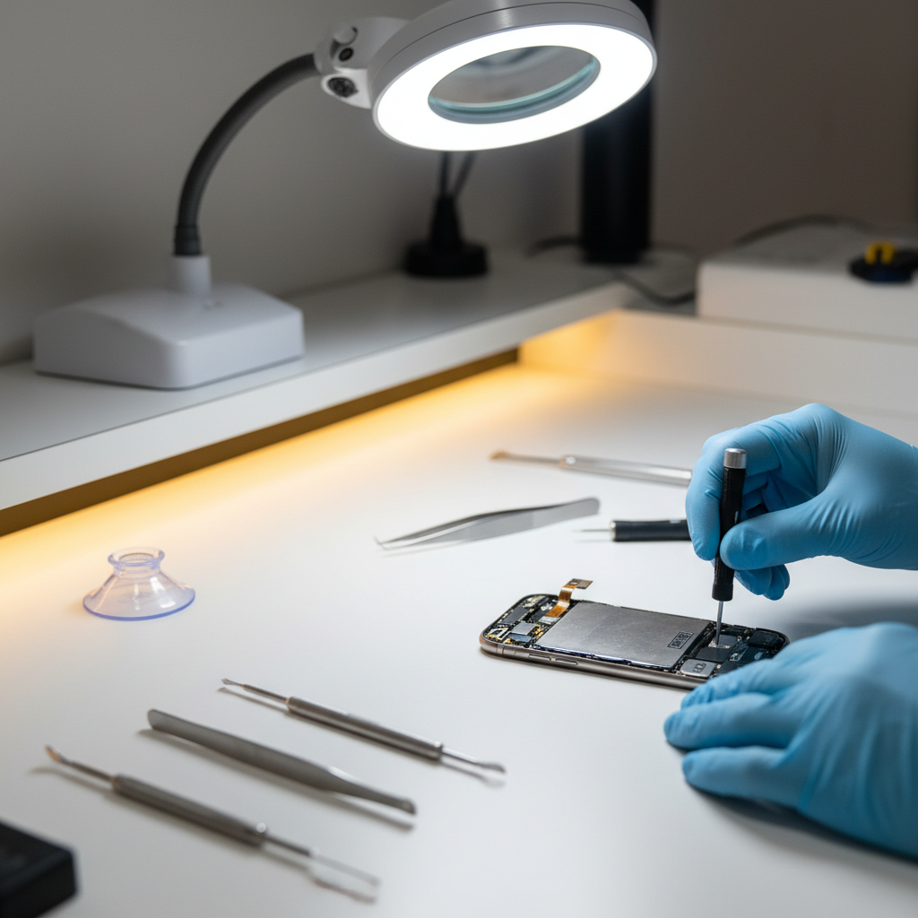 Affordable iPhone repair lowest price Pune at iPhone Repair 30 Min technician fixing phone