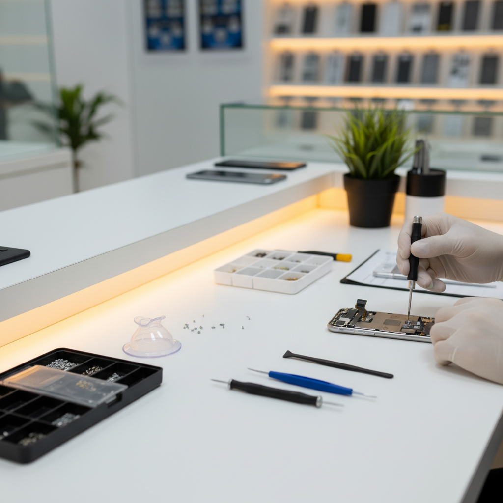 Mobile repair shop near me Pune showing expert technician repairing iPhone