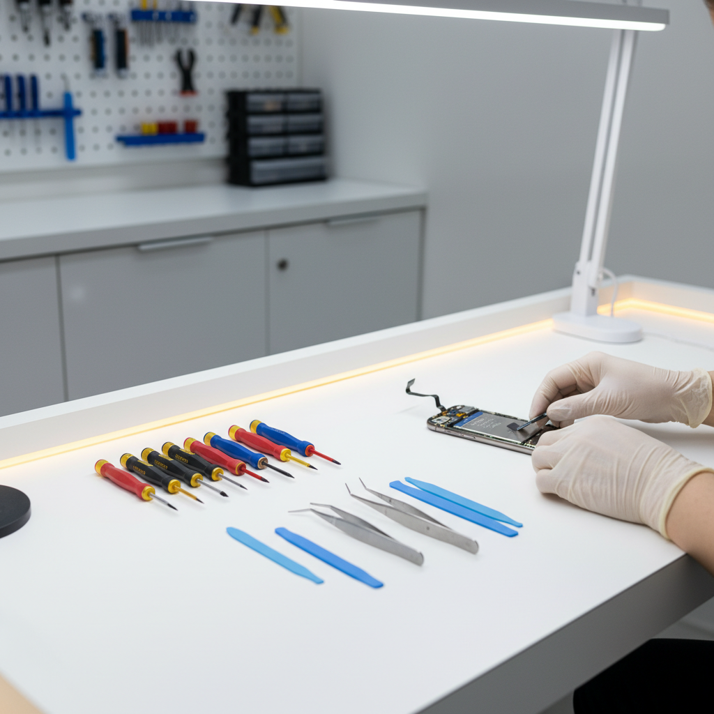 Mobile repair shop near me Pune showing expert technician repairing iPhone screen