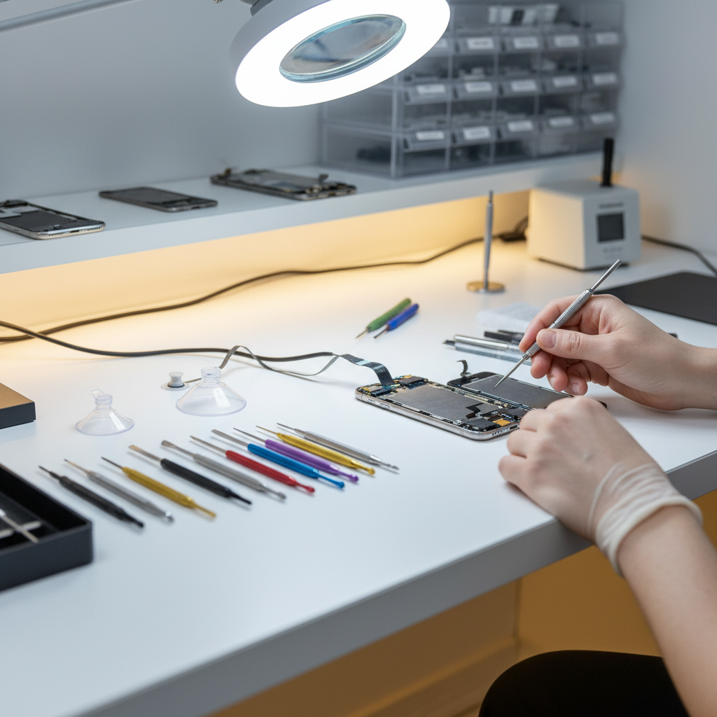 same day iPhone repair service in Pune with technician fixing iPhone screen