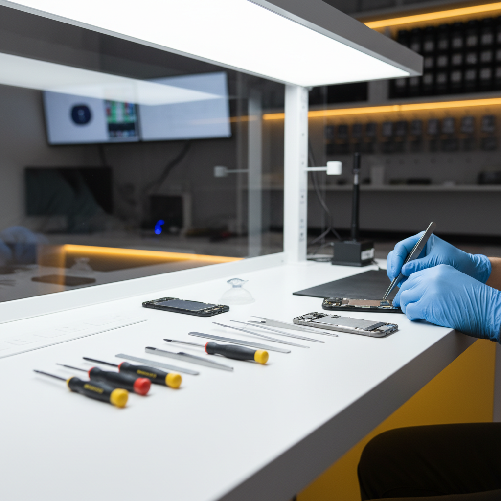 Trusted Apple Repair Near Me Pune | Fast & Reliable Service Apple repair near me Pune experienced technician working on iPhone screen replacement