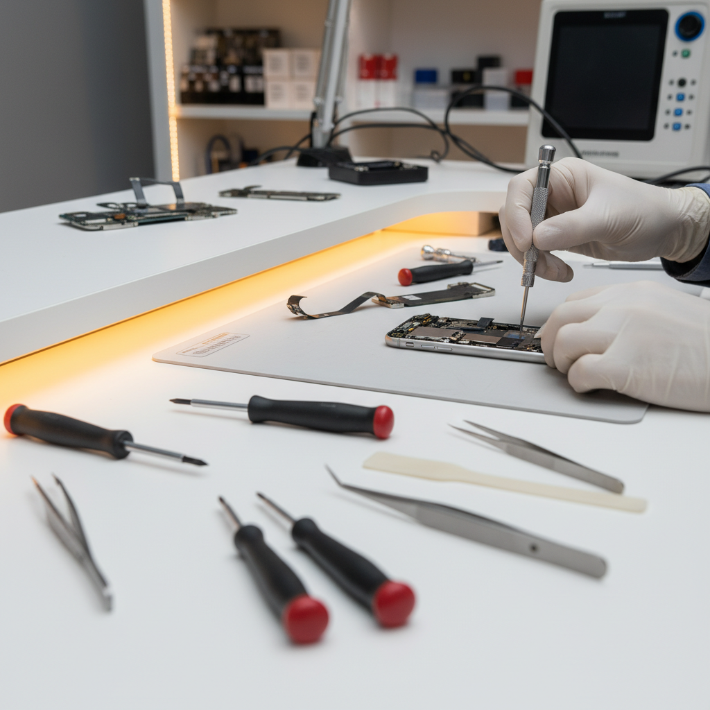 Apple repair near me Pune technician repairing iPhone screen at iPhone Repair 30 Min