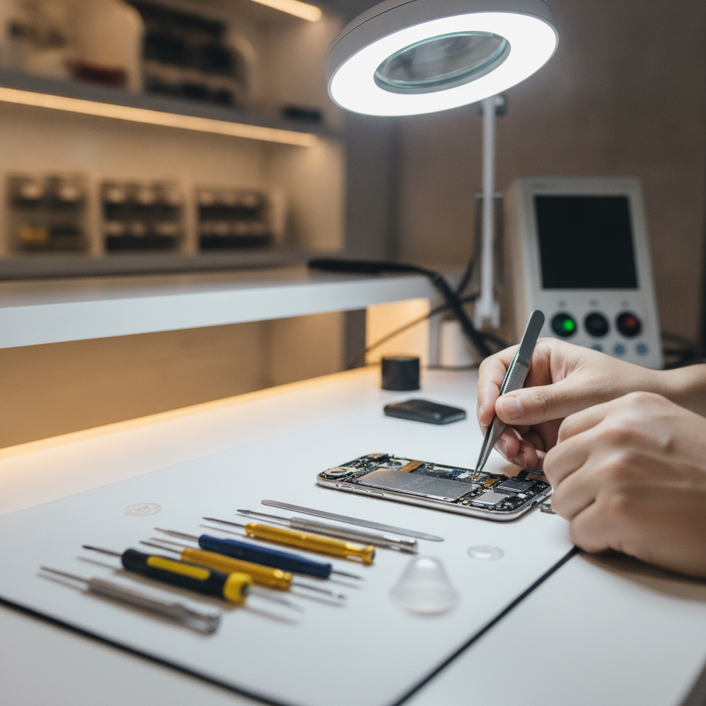 Trusted Apple Repair Near Me Pune | iPhone Repair 30 Min Apple repair technician fixing iPhone in Pune at iPhone Repair 30 Min shop