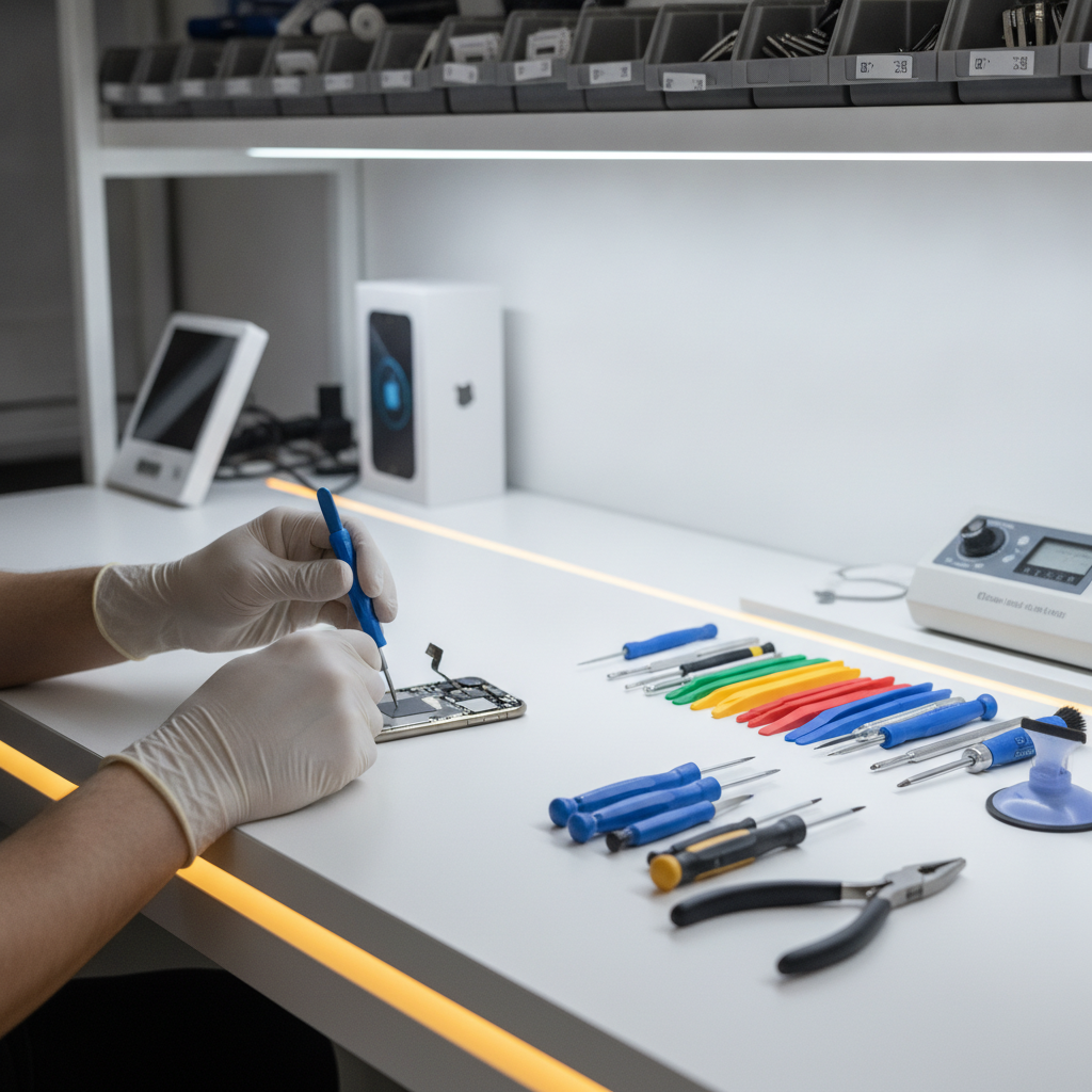 Apple repair near me Pune showing expert technician repairing iPhone