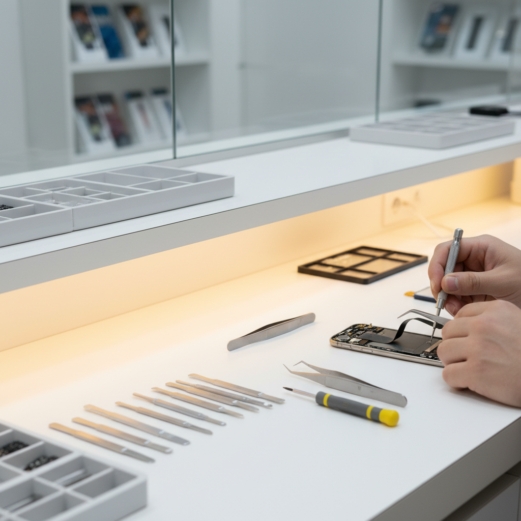 Trusted Apple Repair Near Me Pune | Quick & Reliable Service Apple repair service near me Pune with iPhone Repair 30 Min technicians fixing iPhone and MacBook