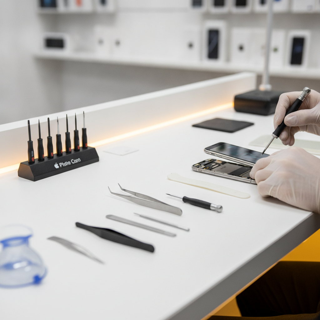 Trusted Apple Repair Near Me Pune | iPhone & MacBook Fix Apple repair near me Pune showing iPhone screen replacement in Pune service center