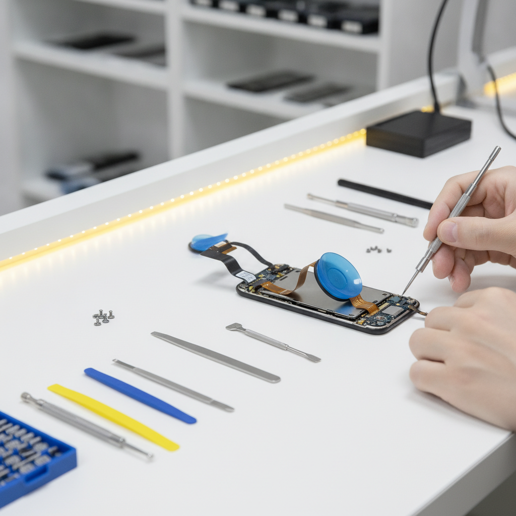 iPhone repair lifetime warranty Pune professional technician repairing iPhone screen