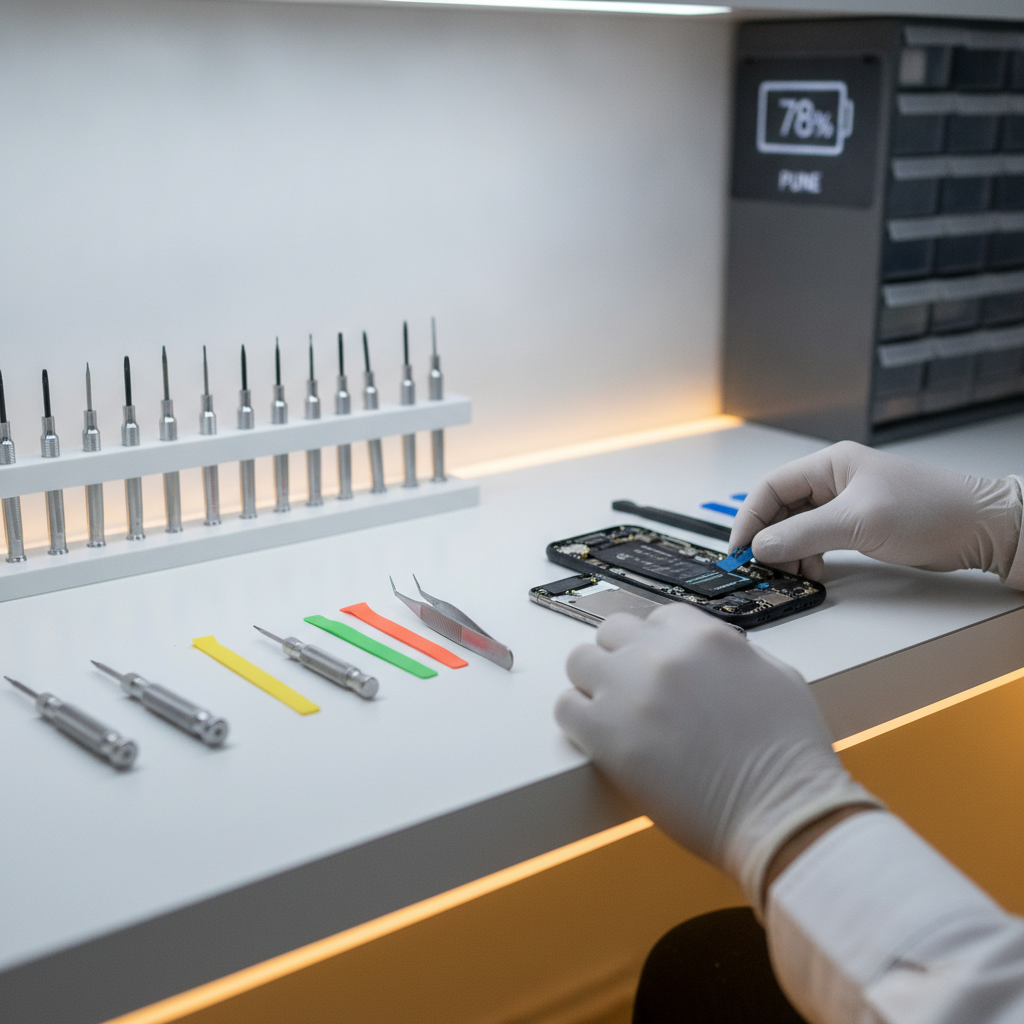 iPhone Battery Health Pune: Expert Fix for Below 80% iPhone battery health check and replacement service in Pune by iPhone Repair 30 Min