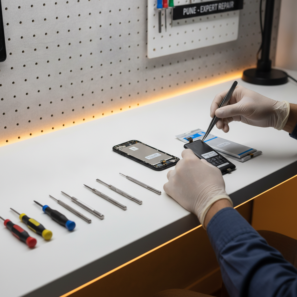 iPhone Battery Health Pune: Expert Battery Service Below 80% iPhone battery health check and expert battery replacement service in Pune at iPhone Repair 30 Min