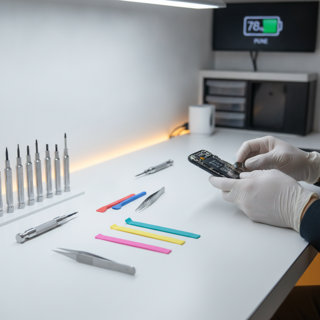 iPhone Battery Health Pune: Expert Fix for Below 80% iPhone battery health repair service expert in Pune at iPhone Repair 30 Min