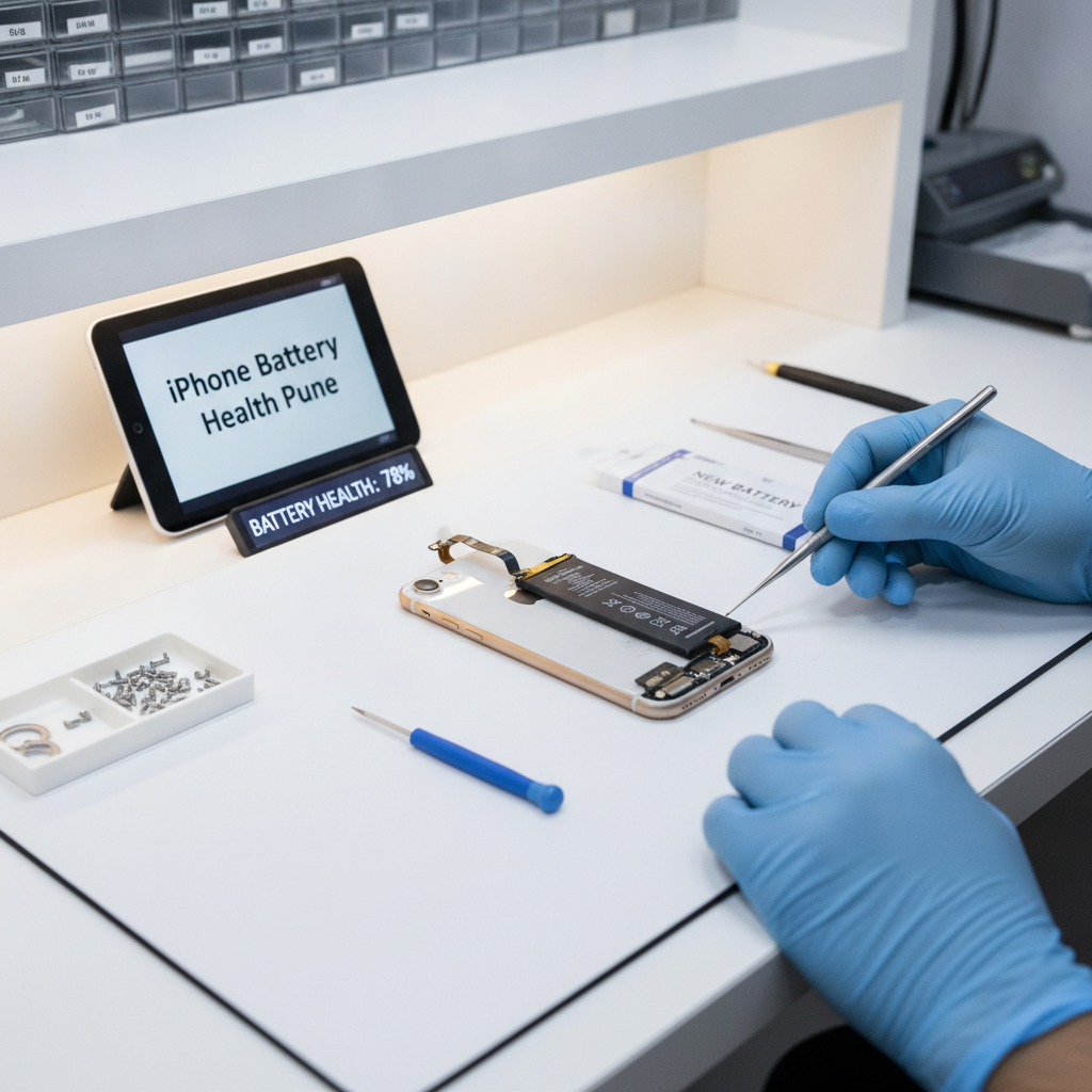iPhone battery health check and battery service in Pune by iPhone Repair 30 Min