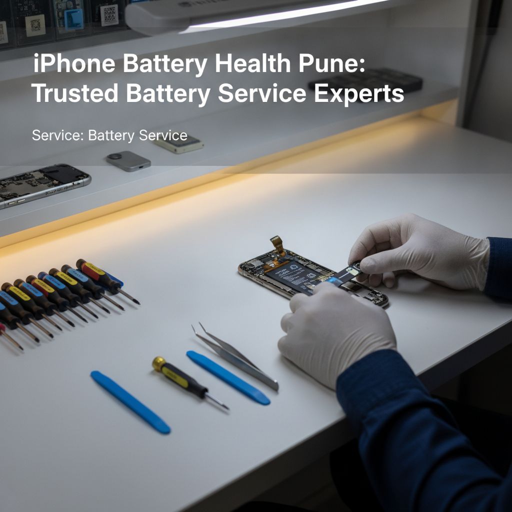 iPhone battery health check and replacement service in Pune by expert technicians at iPhone Repair 30 Min