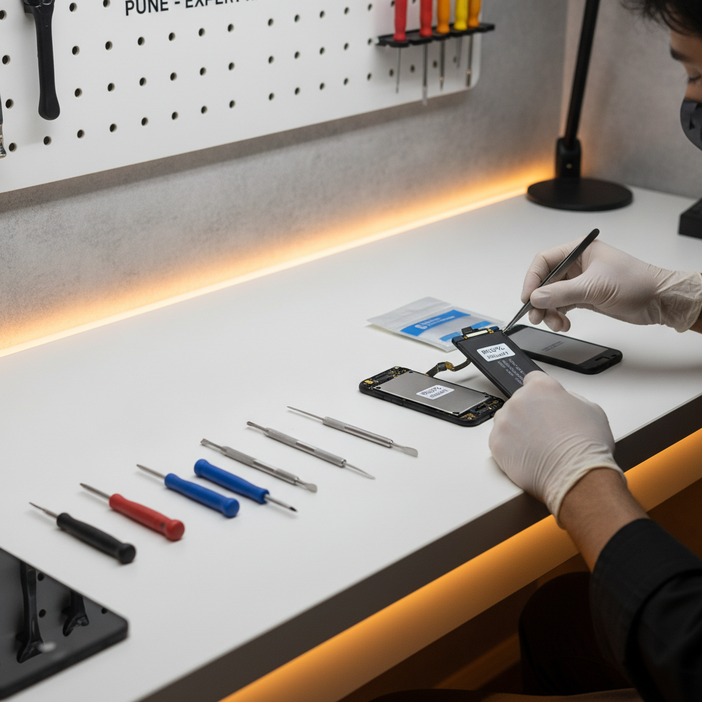 iPhone Battery Health Pune: Expert Battery Service Below 80% iPhone battery health service at iPhone Repair 30 Min Pune