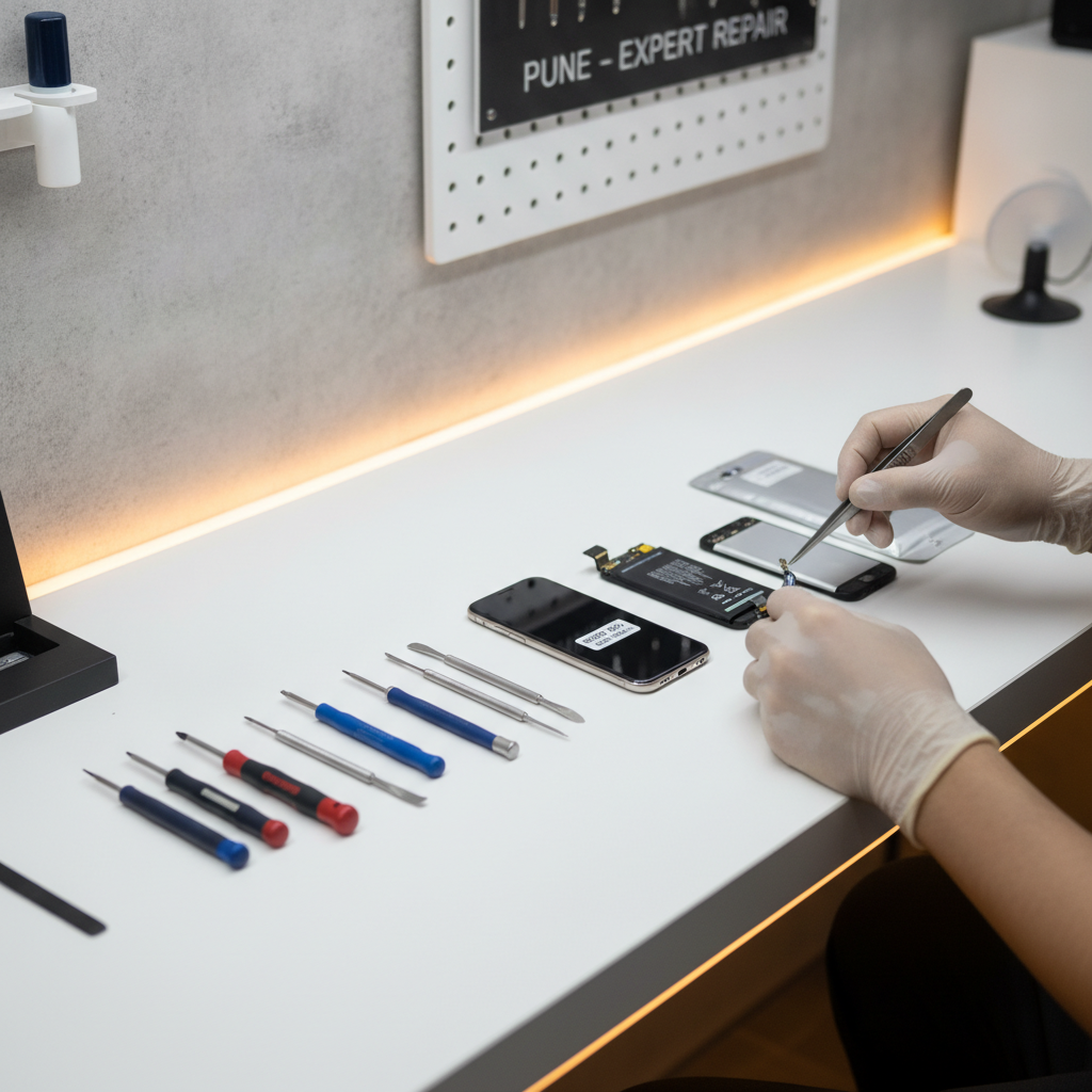 iPhone battery health check and expert battery service in Pune at iPhone Repair 30 Min