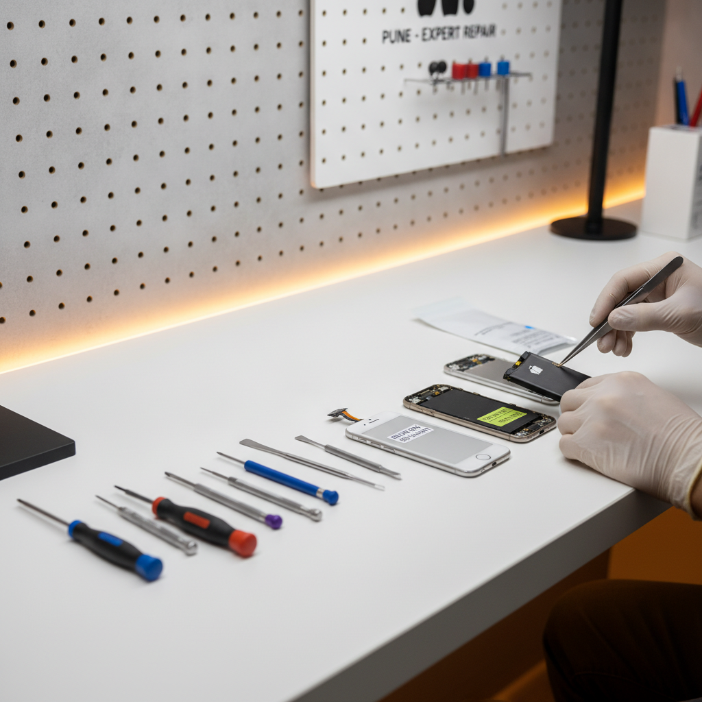 iPhone battery health check and replacement service in Pune by iPhone Repair 30 Min