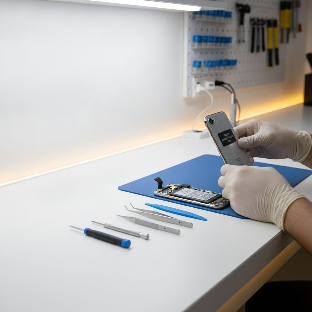 iPhone Battery Health Pune: Expert Battery Service Below 80% iPhone battery health service in Pune by expert technician