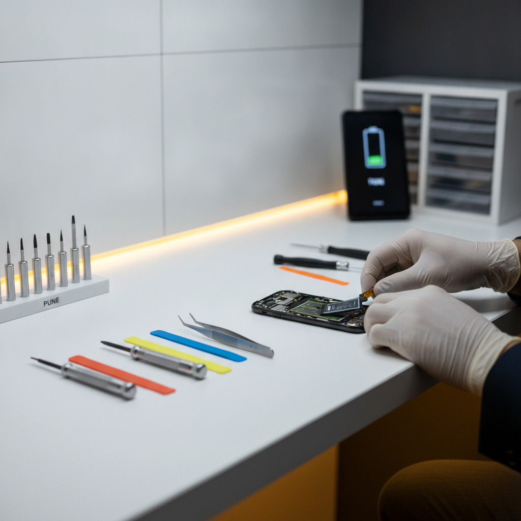 iPhone battery health check and battery replacement service in Pune