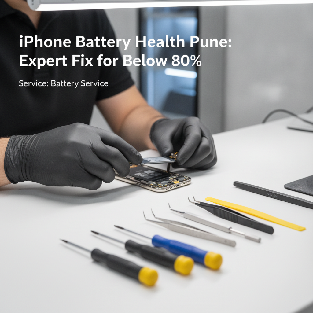 iPhone battery health check and expert battery service in Pune by iPhone Repair 30 Min