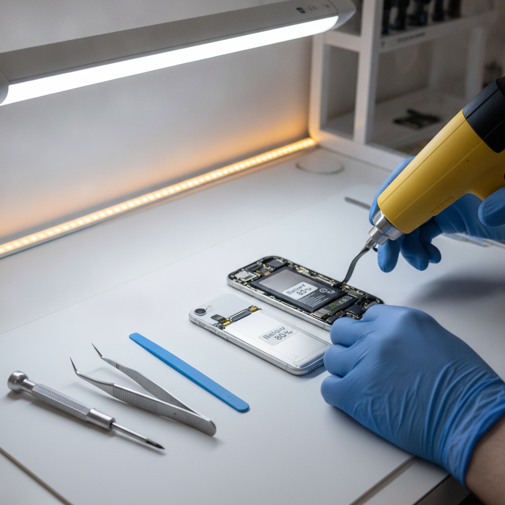 iPhone battery health check and replacement service in Pune at iPhone Repair 30 Min