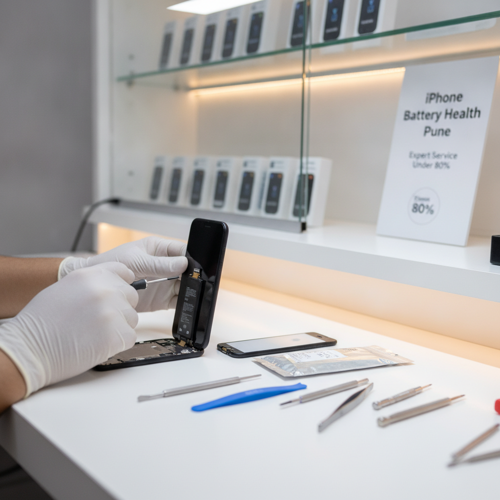iPhone battery health check and repair service in Pune by iPhone Repair 30 Min